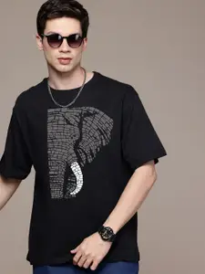 Moda Rapido Men Printed Applique T-shirt
