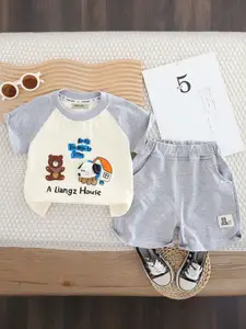 INCLUD Boys Printed T-shirt with Shorts