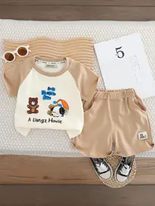 INCLUD Boys Printed T-shirt with Shorts