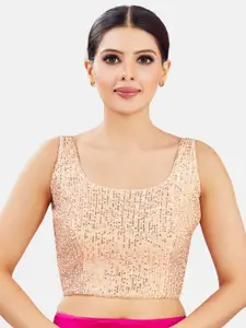 Studio Shringaar Embellished Sleeveless Padded Saree Blouse