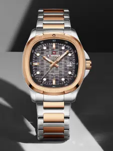 Naviforce Men Dial & Stainless Steel Straps Analogue Watch NF9240_S GY RG