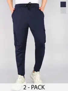 Moda Rapido Men Pack Of 2 Mid Rise Cargo Track Pants