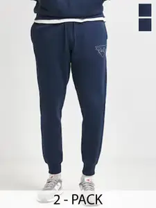 Moda Rapido Men Pack Of 2 Cotton Mid Rise Joggers