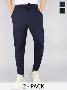 Moda Rapido Men Pack Of 2 Mid Rise Cargo Track Pant