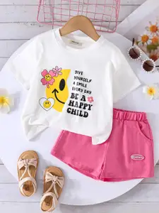 INCLUD Girls Printed T-shirt with Shorts