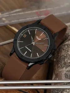 LOUIS DEVIN Men Brass Embellished Dial & Straps Analogue Watch LD-BK072-BRW