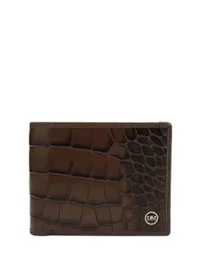 Da Milano Men Printed Leather Two Fold Wallet