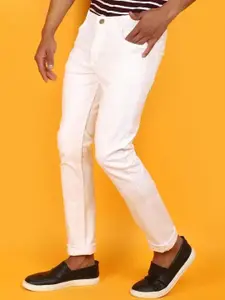 LINARIA Men Classic Tapered Fit Highly Distressed Jeans