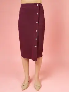 Chemistry Pencil Asymmetric Midi Skirt