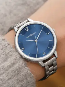 DressBerry Women Brass Mother of Pearl Dial & Stainless Steel Straps Analogue Watch DB-022-SL-BL