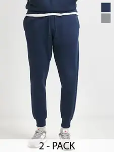 Moda Rapido Men Pack Of 2 Cotton Mid Rise Joggers