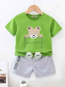 INCLUD Boys Printed T-shirt with Shorts