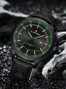 Naviforce Men Dial & Leather Straps Analogue Watch NF9248L_B GN B