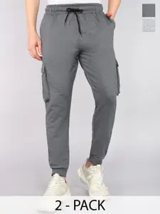 Moda Rapido Men Pack Of 2 Mid Rise Cargo Track Pant