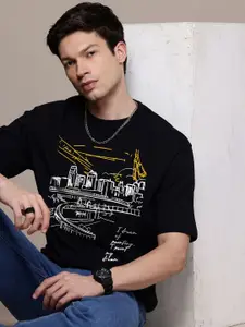Moda Rapido Men Printed Applique T-shirt