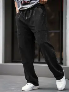 Maniac Men Optic Acid Wash Cotton Baggy Fit Track Pants