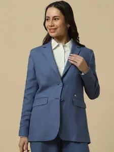 Allen Solly Woman Textured Single-Breasted Blazer