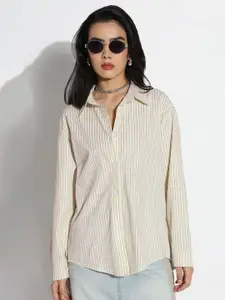 SHOWOFF Women Comfort Opaque Striped Casual Shirt