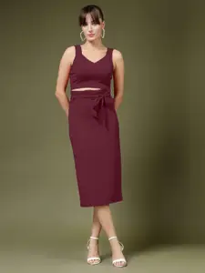 Chemistry Pencil Tie Up Midi Skirt