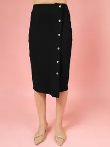 Chemistry Pencil Asymmetric Midi Skirt