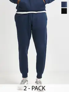Moda Rapido Men Pack Of 2 Cotton Mid Rise Joggers
