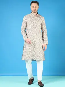 V-Mart Men Floral Printed Regular Kurta with Harem Pants