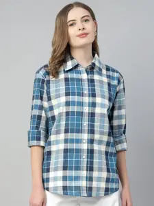 Sands of India Women Relaxed Tartan Checks Opaque Checked Casual Shirt