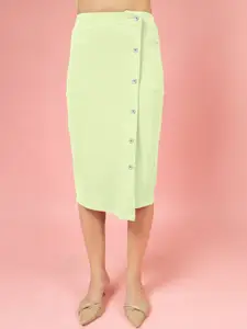 Chemistry Pencil Asymmetric Midi Skirt