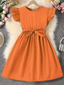 INCLUD Flutter Sleeve Fit & Flare Dress