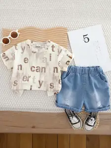 INCLUD Boys Printed T-shirt with Shorts