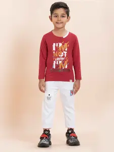 YK X JUST KiDDiNG Boys Printed T-shirt with Trousers
