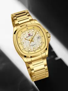 Naviforce Men Embellished Dial & Stainless Steel Straps Analogue Watch NF9240_G G G