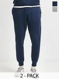 Moda Rapido Men Pack Of 2 Cotton Mid Rise Joggers