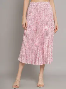 OTABU Pleated A-Line Midi Skirt