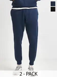 Moda Rapido Men Pack Of 2 Cotton Mid Rise Joggers