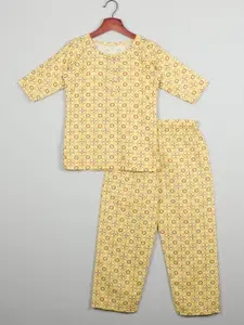 SHAHUDI DESIGNER Girls Printed Top with Pyjamas