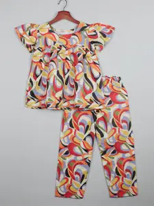 SHAHUDI DESIGNER Girls Printed Top with Pyjamas