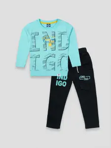 YK X JUST KiDDiNG Boys Printed T-shirt with Trousers