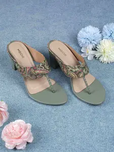 Mochi Embellished Block Sandals