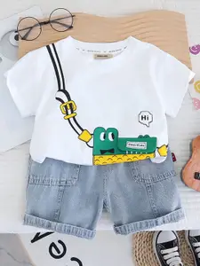 INCLUD Boys Printed T-shirt with Shorts