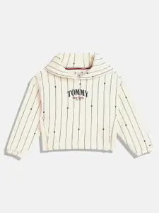 Tommy Hilfiger Girls Hooded Striped Sweatshirt