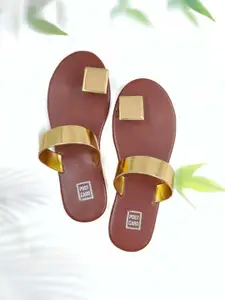 POSTCARD Women Colourblocked One Toe Flats