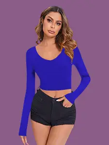 Dream Beauty Fashion Women Solid V-Neck Top