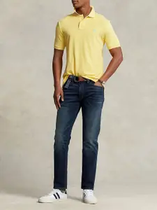 Polo Ralph Lauren Men Solid Polo Collar Cotton Slim Fit T-shirt