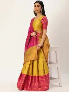 DIVASTRI Semi-Stitched Lehenga & Unstitched Blouse With Dupatta