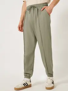 Styli Men Oversize Cotton Jogger with Raw seam detail