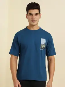 Allen Solly Men Graphic Printed Round Neck Cotton T-shirt