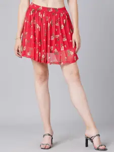 Moda Rapido Women Printed Flared Mini Skirt