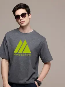 Moda Rapido Men Typography Printed Round Neck Cotton Oversized Fit T-shirt