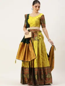 DIVASTRI Semi-Stitched Lehenga & Unstitched Blouse With Dupatta